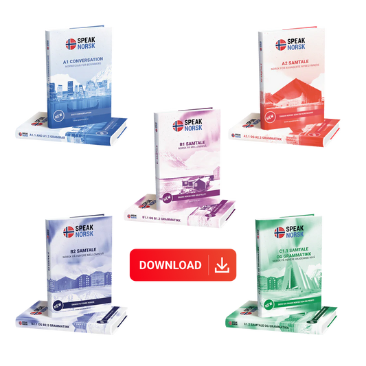 E-Book Collection of all Speak Norsk books: A1 to C1 level (grammar & conversation)